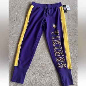Minnesota Vikings Women's Jogger Pants- Medium New Era